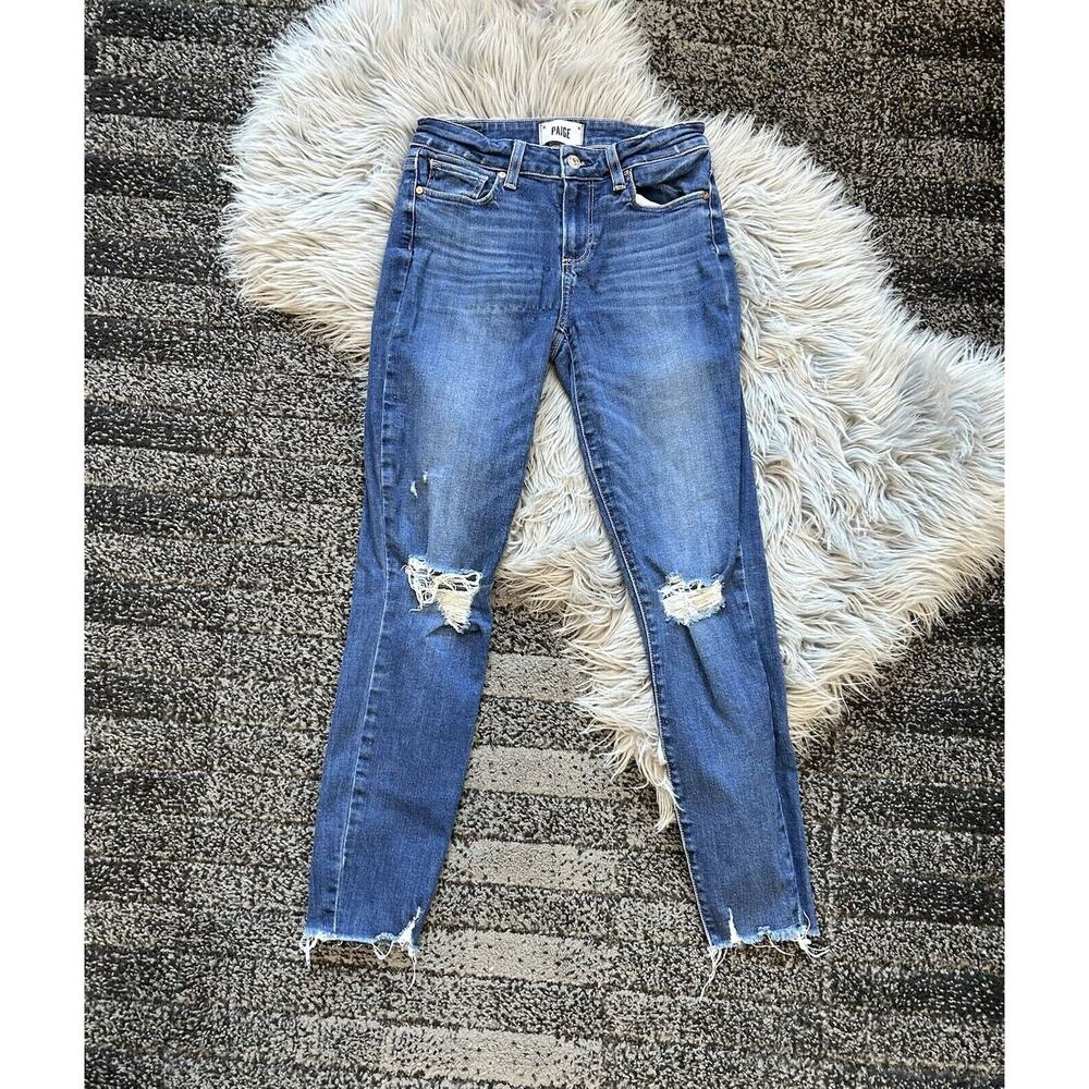Paige‎ Jeans Verdugo Ankle Straight Ankle Distressed Size 26 (MSRP $260)